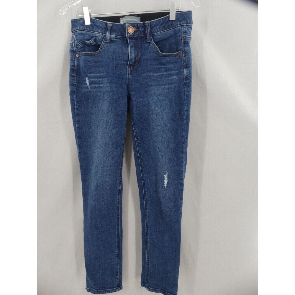 Wit & Wisdom 4 Jeans Womens Ab Solution Skinny Ankle Mid Rise Blue